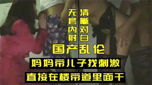 母子乱伦骚妈引导儿子在楼道打炮_家庭乱伦