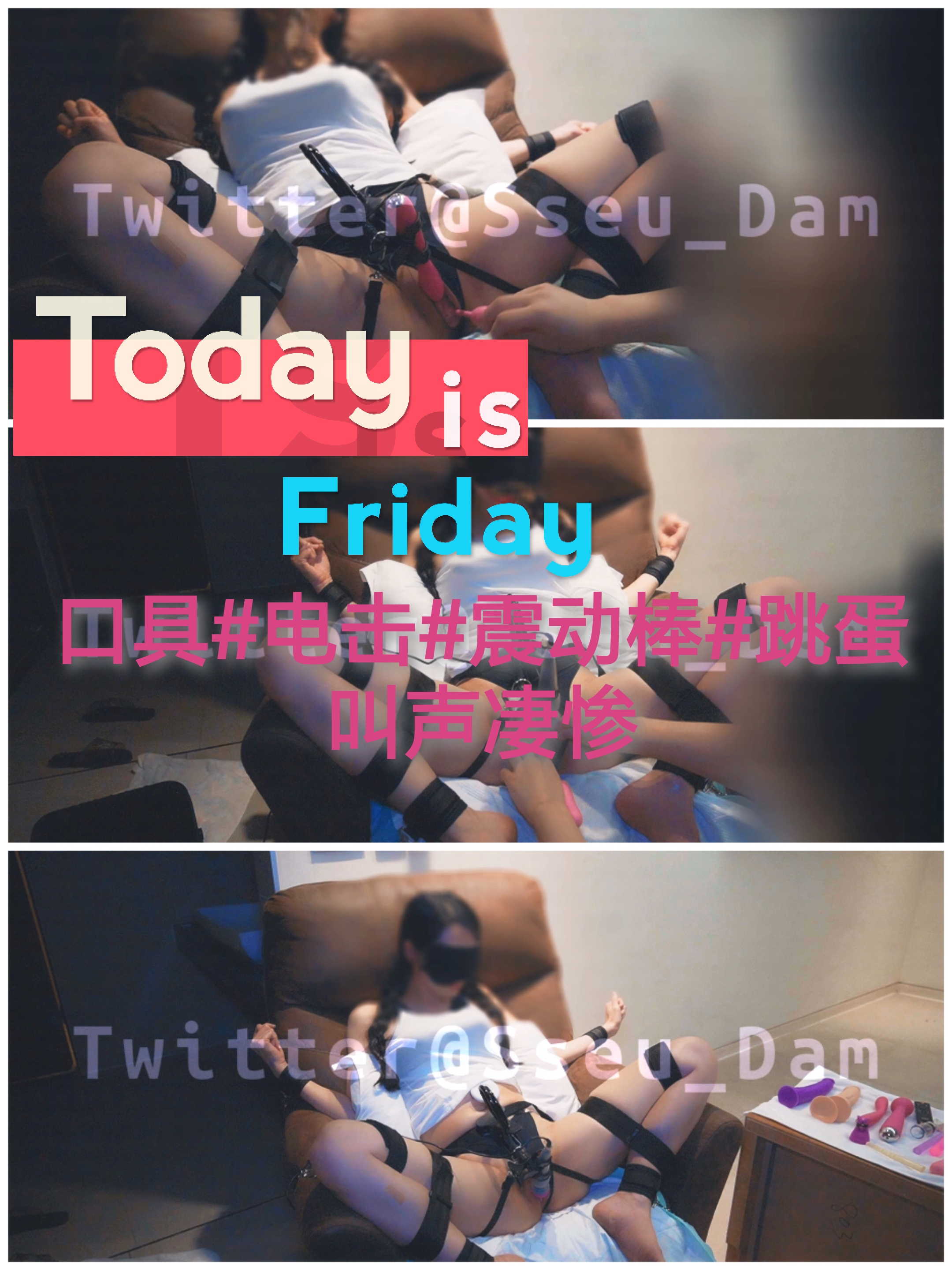 [SM调教]口具#电击#震动棒#叫声惨烈
