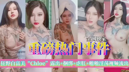 【SM重味】全网独家 重磅热门事件 狂野白富美chloe极品尤物露出虐肛啪啪流出-变态