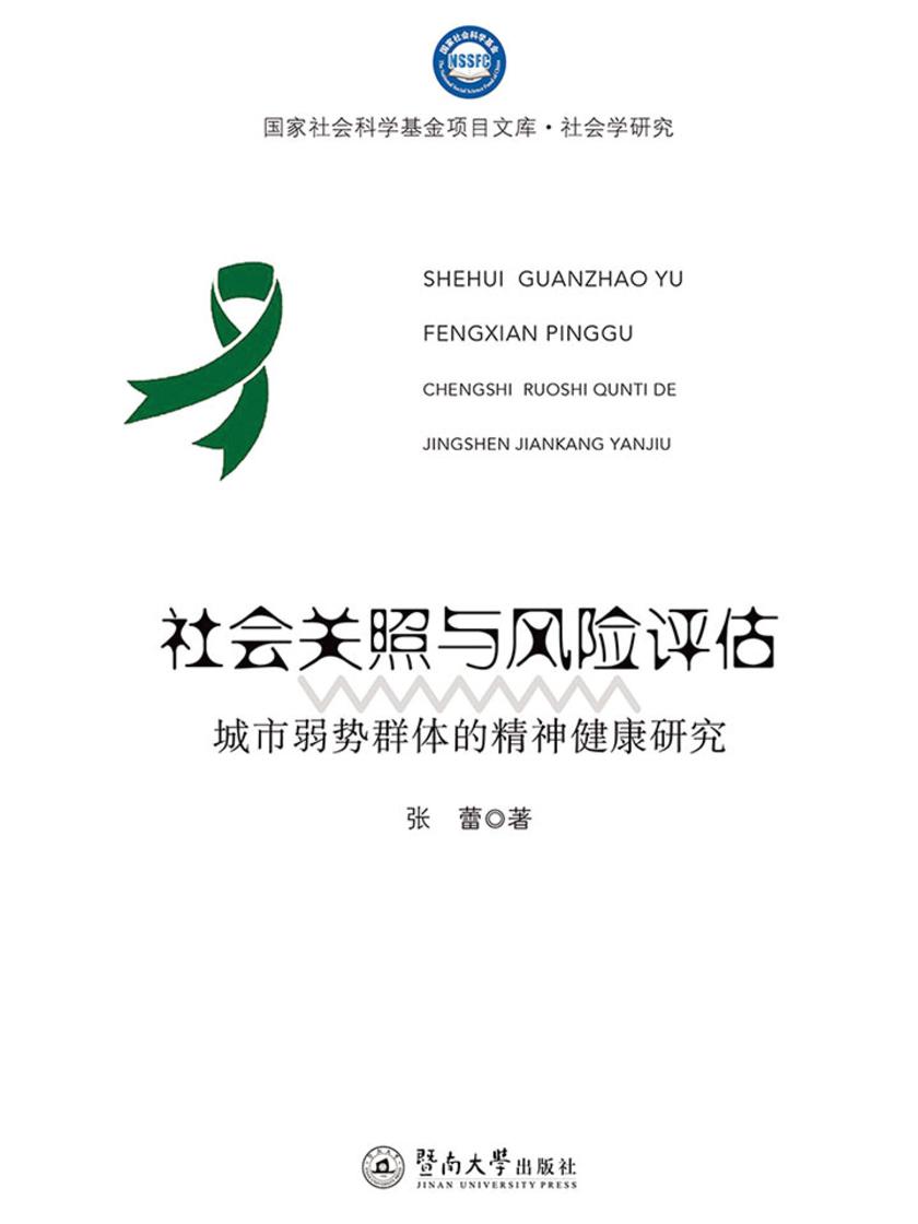 国家社会科学基金项目文库.社会学研究·社会关照与风险评估：城市弱势群体的精神健康研究