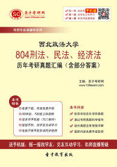 西北政法大学804刑法、民法、经济法历年考研真题汇编（含部分答案）