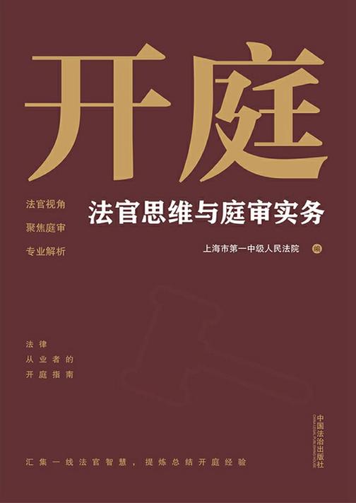 开庭:法官思维与庭审实务