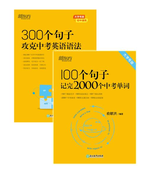 100个句子记完2000个中考单词+300个句子攻克中考英语语法(套装共2册)
