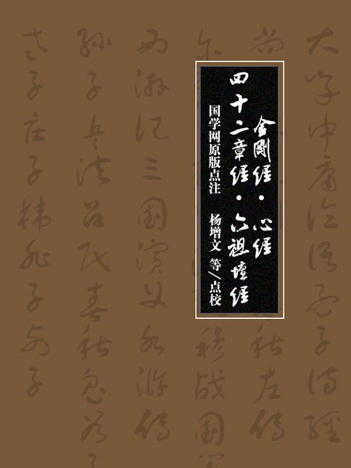 金刚经·心经·四十二章经·六祖坛经(国学网原版点注，杨增文等点校)