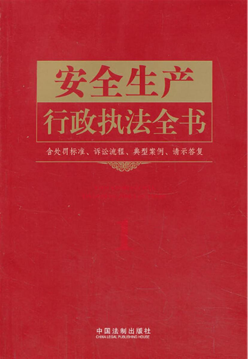 安全生产行政执法全书(含处罚标准、诉讼流程、典型案例、请示答复)