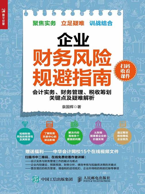 企业财务风险规避指南——会计实务、财务管理、税收筹划关键点及疑难解析