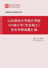 山东财经大学统计学院432统计学[专业硕士]历年考研真题汇编