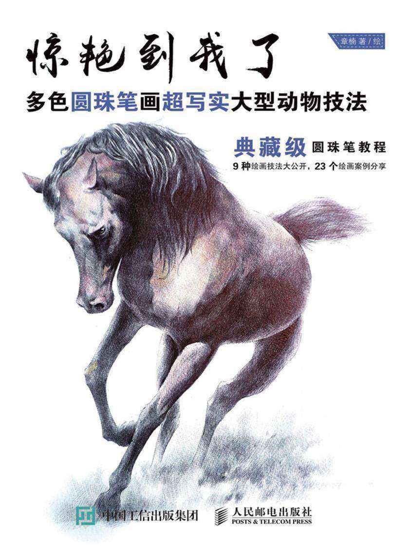 惊艳到我了 多色圆珠笔画超写实大型动物技法