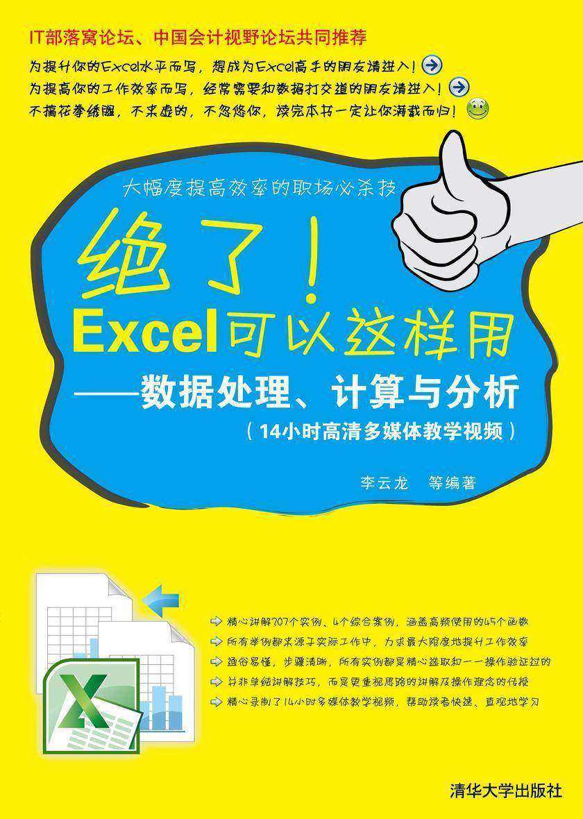 绝了!Excel可以这样用——数据处理、计算与分析(光盘内容另行下载,地址见书封底)