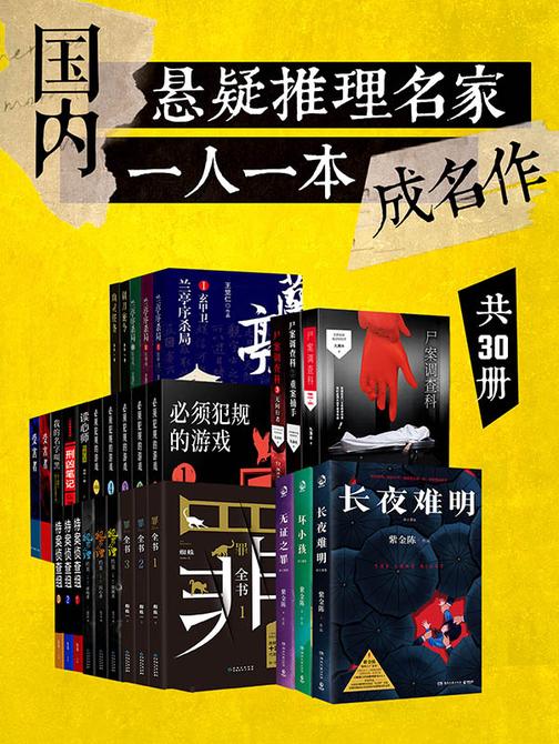 国内悬疑推理名家 · 一人一本成名作(共30册)
