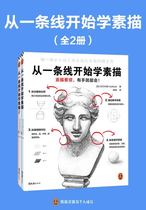 从一条线开始学素描（全2册）(素描要领有手就能会!日本三大美院御用培训课程进阶篇。从平面到立体,从光影到色彩,轻松学会画)