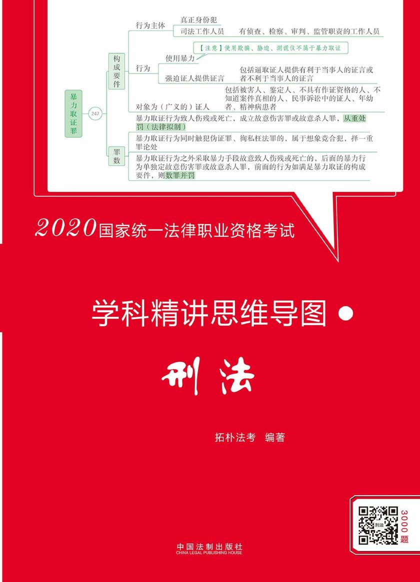 2020国家统一法律职业资格考试学科精讲思维导图:刑法【拓朴学科精讲思维导图】