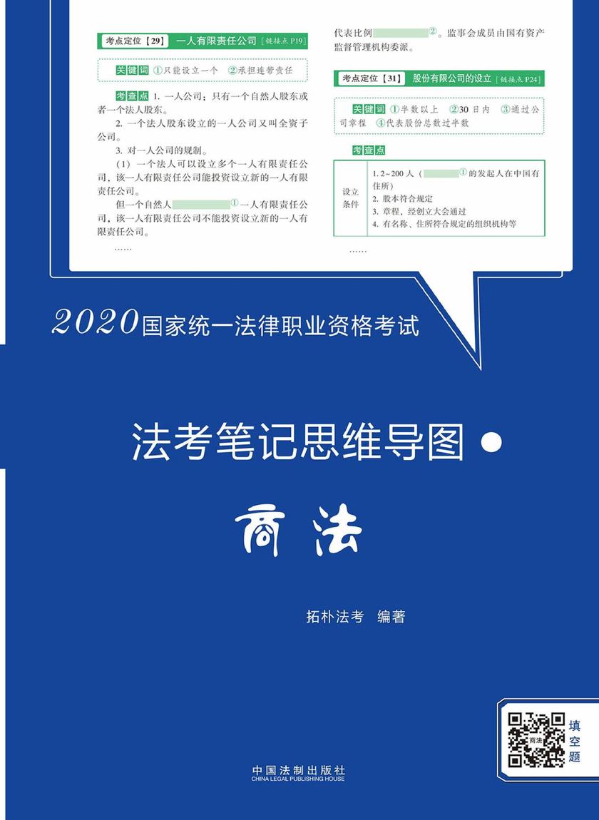 2020国家统一法律职业资格考试法考笔记思维导图:商法【拓朴法考笔记思维导图】
