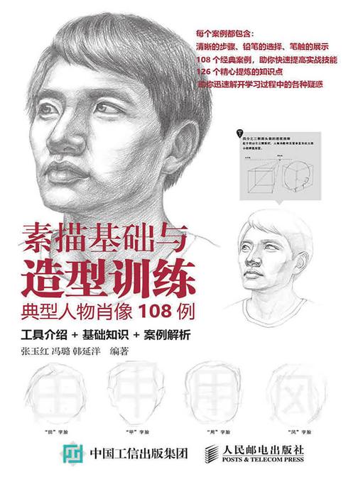 素描基础与造型训练：典型人物肖像108例
