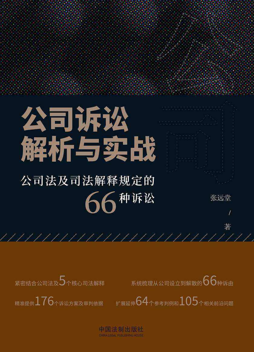 公司诉讼解析与实战:公司法及司法解释规定的66种诉讼