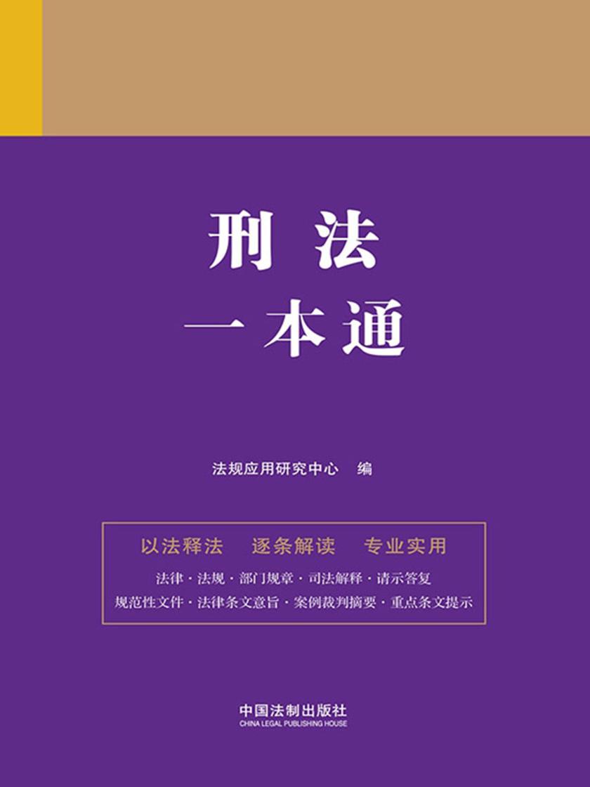 刑法一本通(第九版)