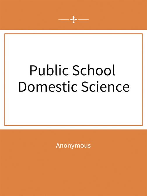 Public School Domestic Science