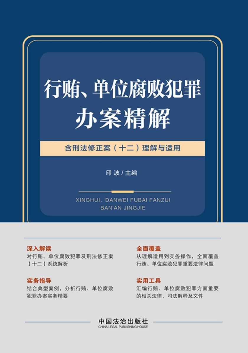 行贿、单位腐败犯罪办案精解:含刑法修正案(十二)理解与适用