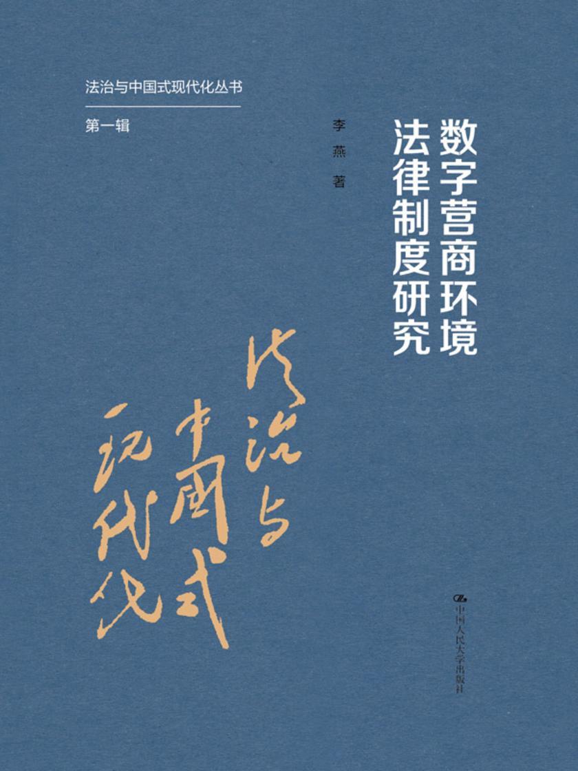 数字营商环境法律制度研究