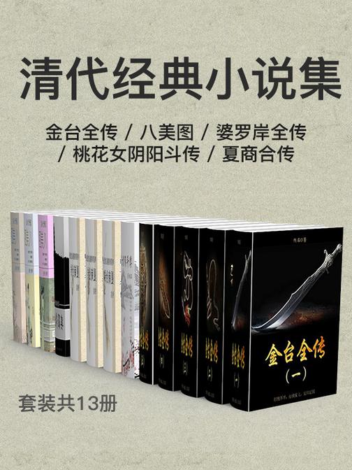 清代经典小说集(金台全传+八美图+婆罗岸全传+桃花女阴阳斗传+夏商合传)套装共13册
