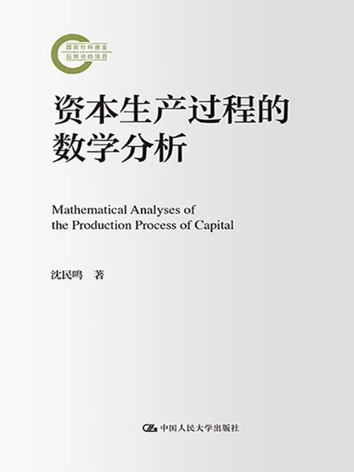 资本生产过程的数学分析(国家社科基金后期资助项目)