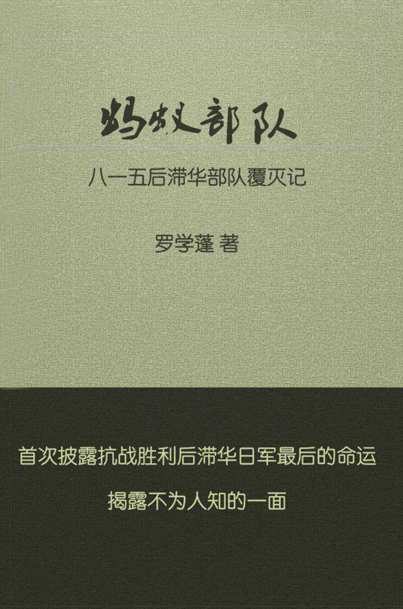 蚂蚁部队——八一五后滞华日军覆灭记
