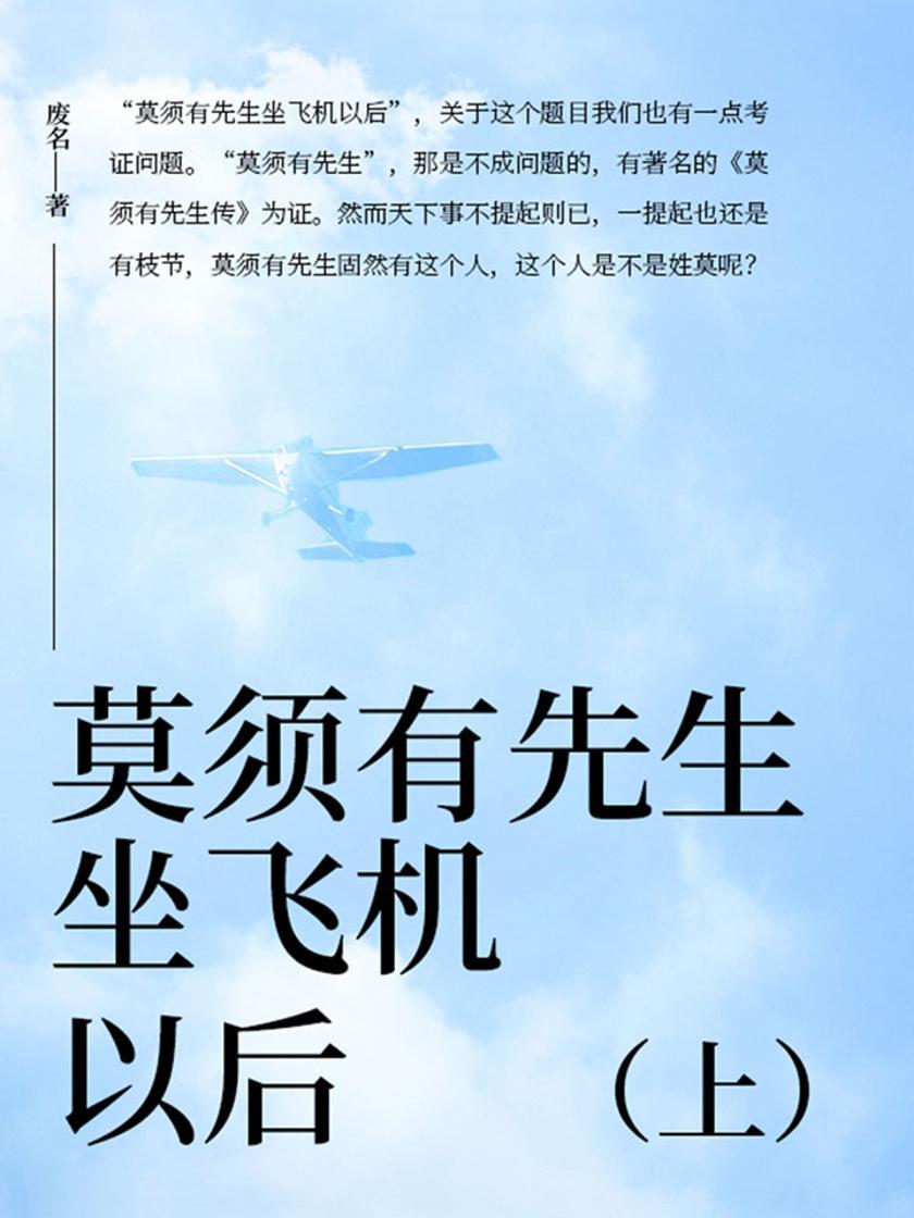 莫须有先生坐飞机以后(上)