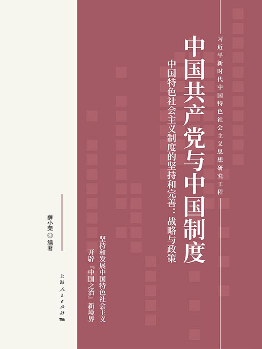 中国共产党与中国制度——中国特色社会主义的坚持和完善:战略与政策