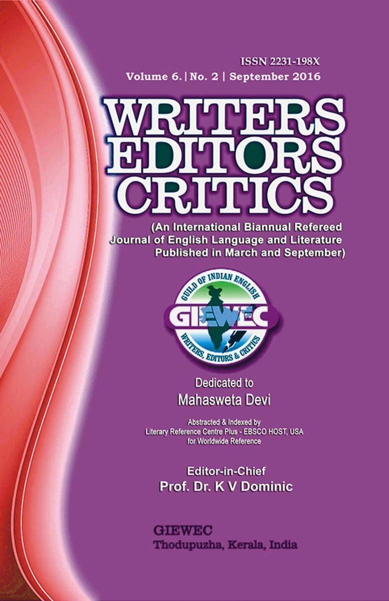 Writers Editors Critics (WEC):Vol. 6, No. 2 (Sep. 2016)