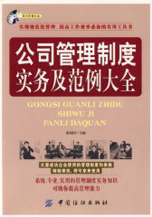 公司管理制度实务及范例大全（附盘）(试读本)