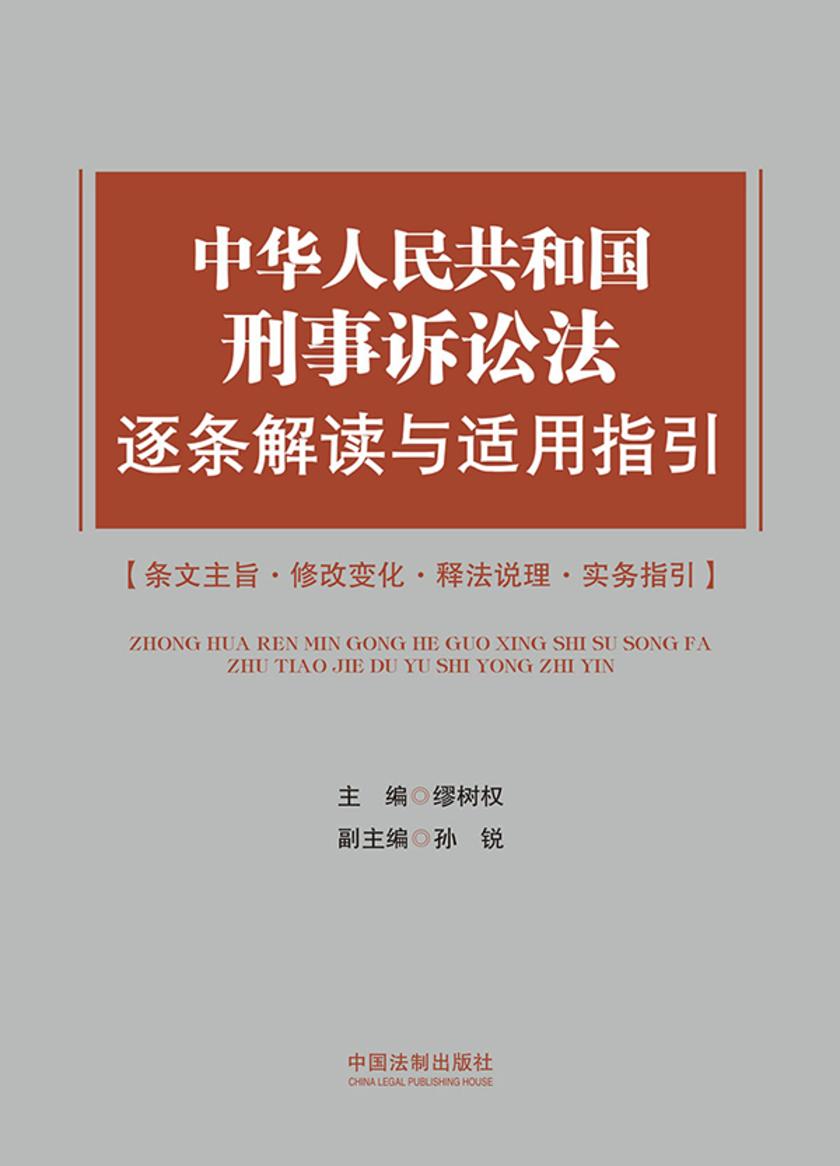 中华人民共和国刑事诉讼法逐条解读与适用指引