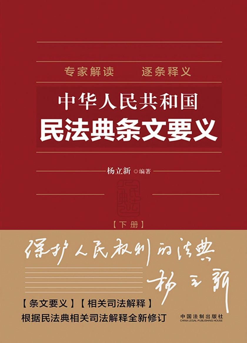 中华人民共和国民法典条文要义(下册)