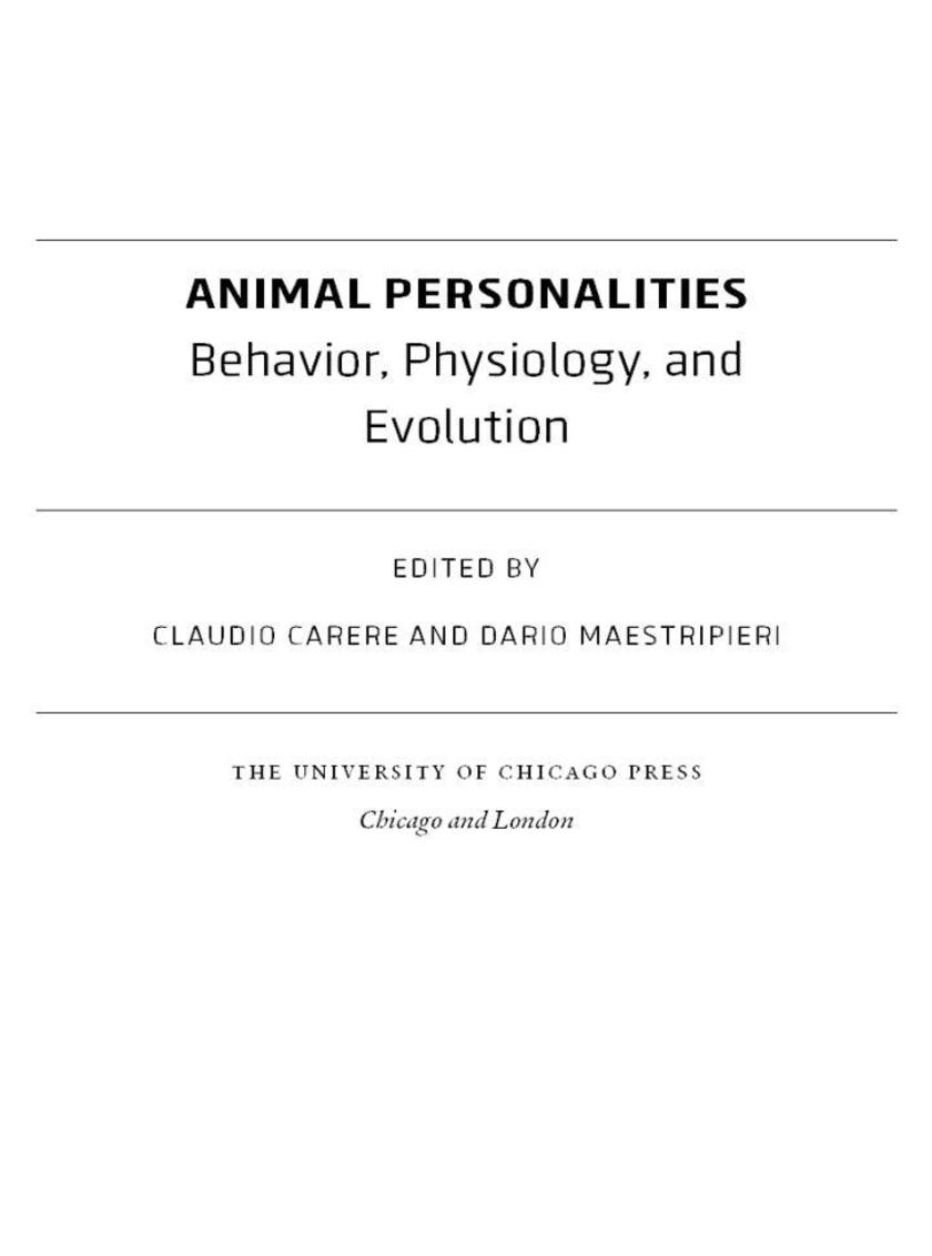 Animal Personalities