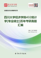 四川大学经济学院432统计学[专业硕士]历年考研真题汇编
